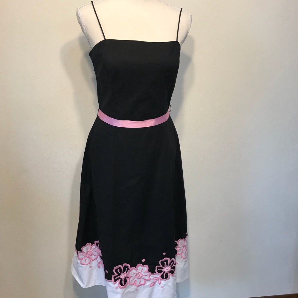 Jessica Howard Dress Black/Pink -pink sweater Sz 6